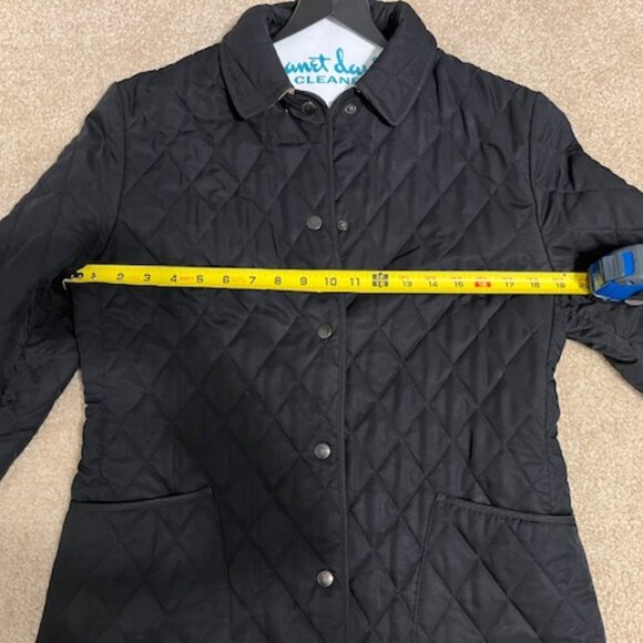 Burberry Quilted Jacket Black Logo Plaid Small - Picture 10 of 12
